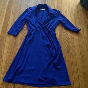 Blue collar dress